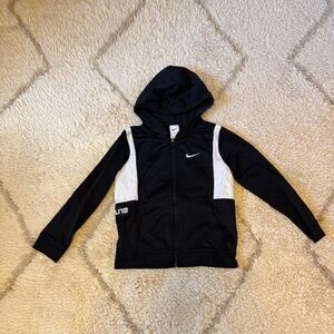 Boys Nike Elite Therma-Fit Hooded Zippered Sweatshirt, Size Medium